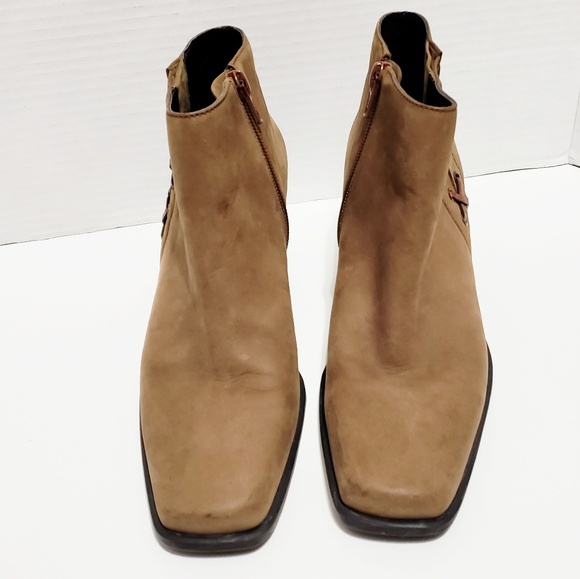 Etienne Aigner Leather Booties "Saddle" * - Picture 4 of 8